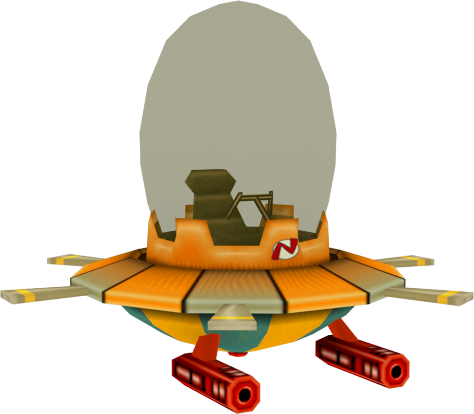Crash Clipart Ufo - Crash Bandicoot The Wrath Of Cortex Spaceship (956x836), Png Download