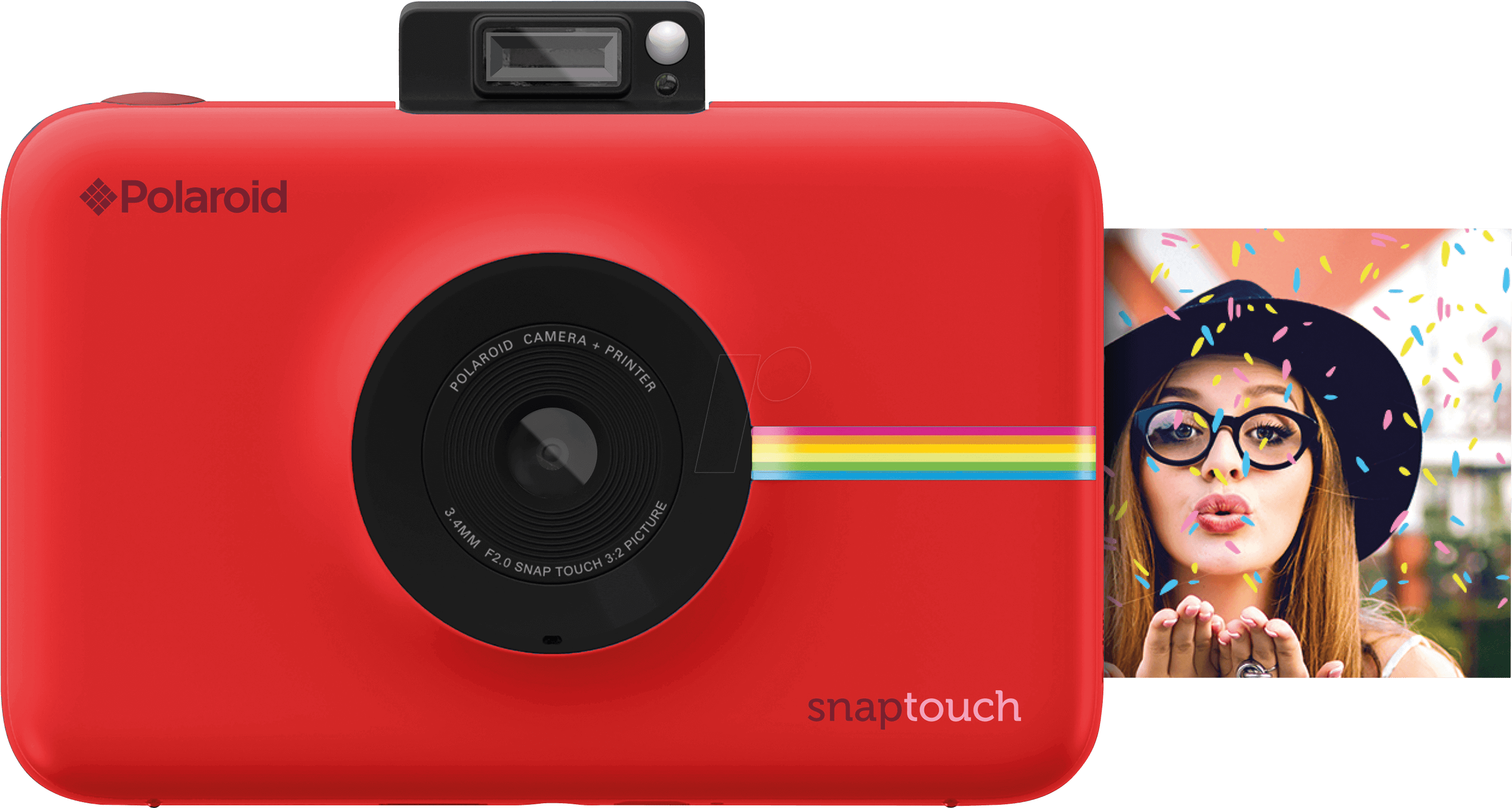 Polaroid Snap Touch Instant Digitaalne Kaamera Punane - Snap Touch Polaroid (3000x1665), Png Download