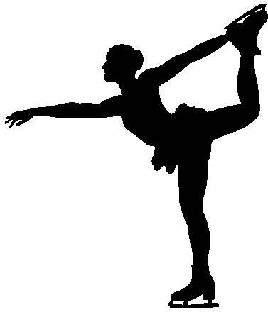 Figure Skating Png Picture - Figure Skating Black And White (550x550), Png Download