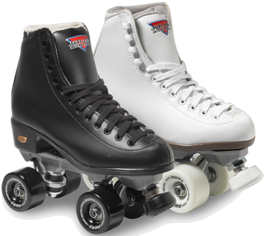 Sure Grip Fame Roller Skate - Sure-grip Fame Black Roller Skates (388x345), Png Download