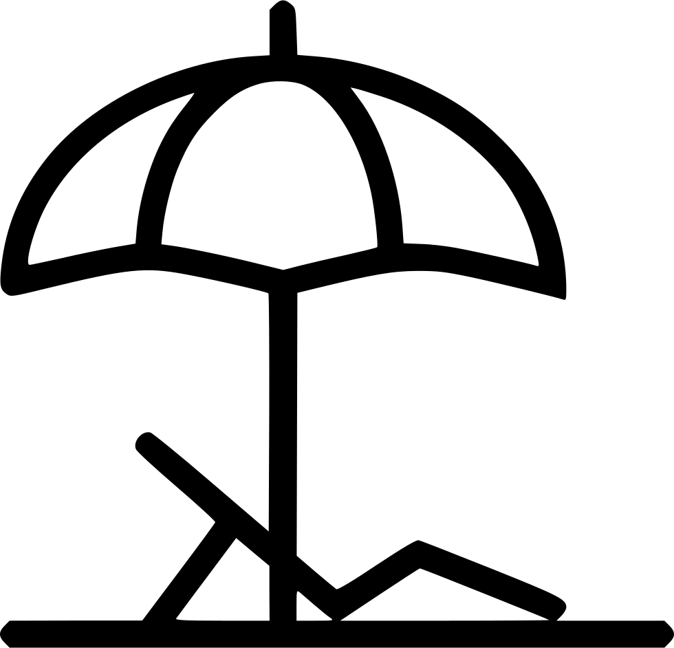 Beach Umbrella Trip Island Chair Comments - Beach Umbrella Icon Png (980x942), Png Download
