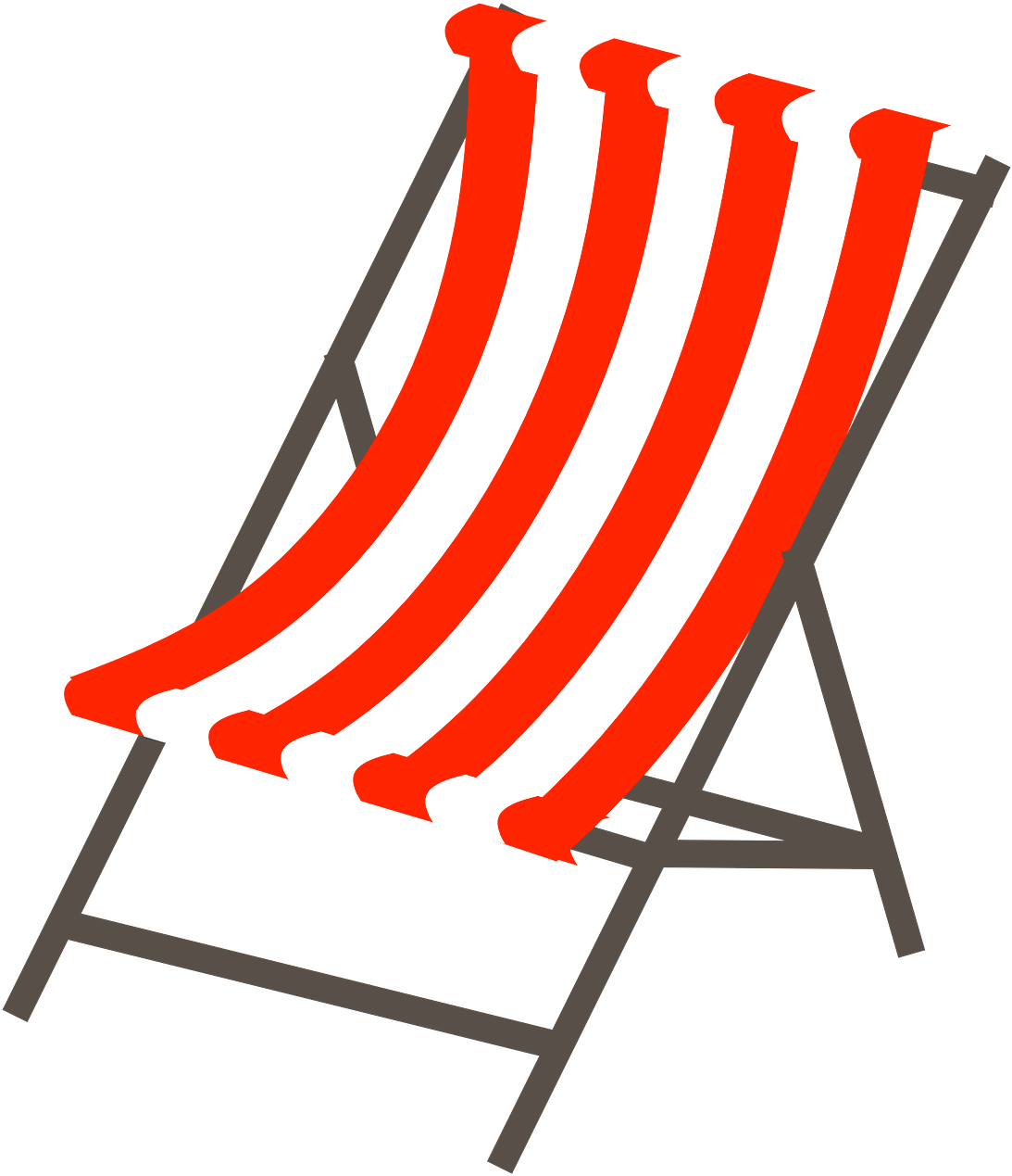 Beach Chair - Cadeira De Praia Vetor (1092x1280), Png Download
