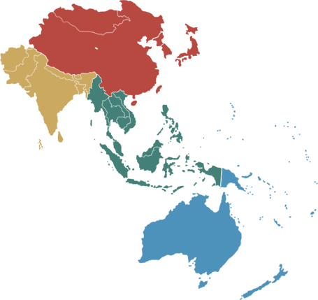 Asia-pacific - Asia Pacific (455x429), Png Download