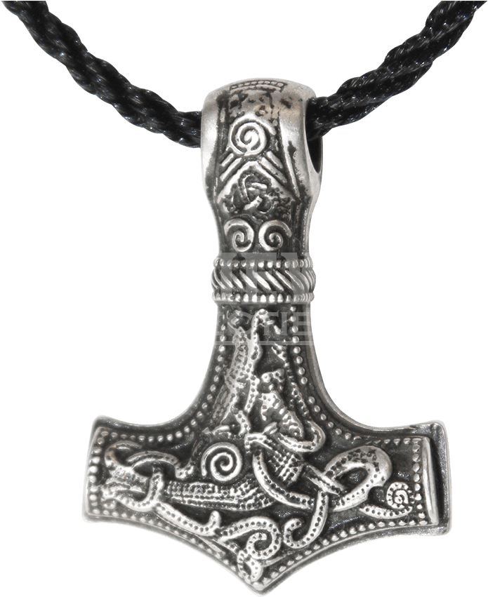 Sterling Silver Mjolnir Necklace Ds 4021 By Meval Collectibles - Mjolnir Necklace (850x850), Png Download