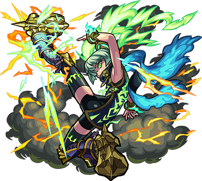 Mjölnir - Monster Strike Mjolnir (402x361), Png Download