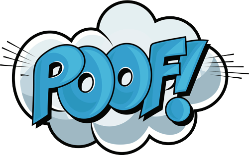 Poof Clip Art (500x313), Png Download