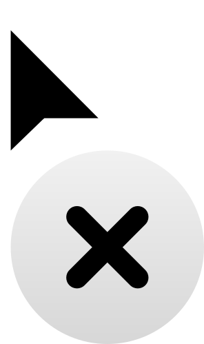 Poof, Cursor Icon - Cross (296x499), Png Download