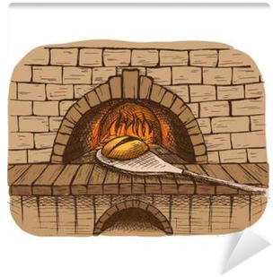 Watercolor Fresh Loaf Of Bread And A Bread Oven In - Bread Oven Vector (400x400), Png Download