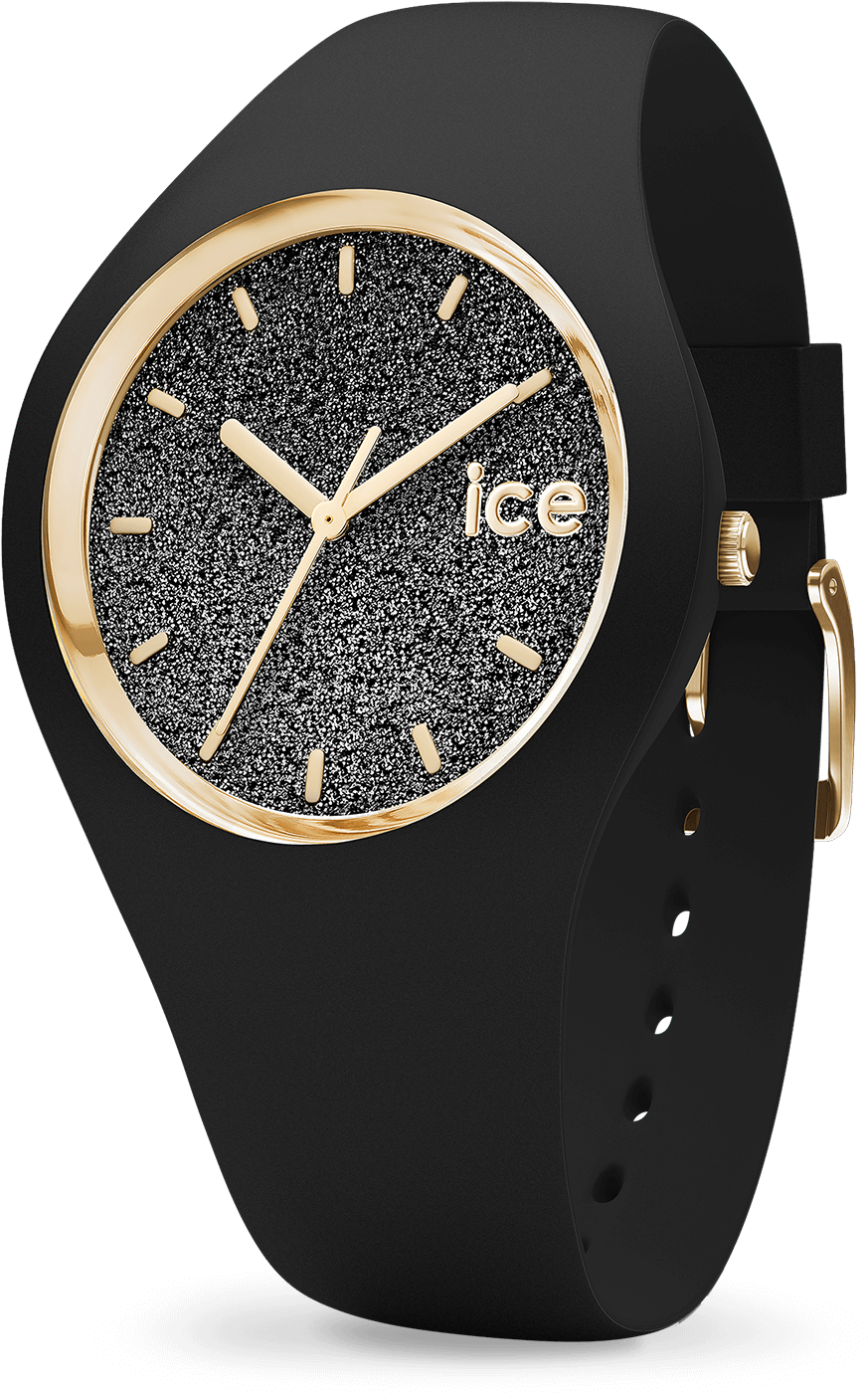 Ice Glitter - Black - Inp 007226 Ice Watch Ladies Loulou Small Resin Strap (1500x1500), Png Download