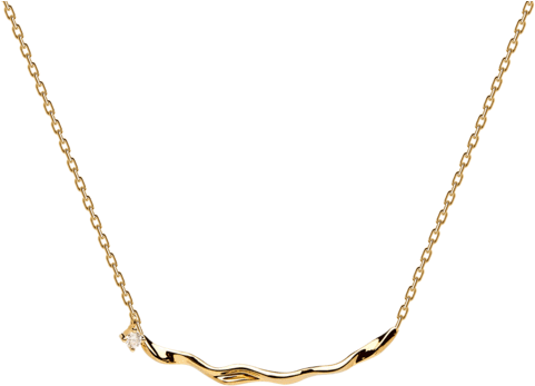18k Gold Plated 925 Sterling Silver - Necklace (480x480), Png Download