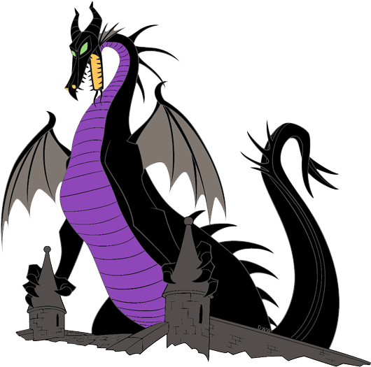 Maleficent Vector Transparent - Sleeping Beauty Dragon (550x535), Png Download