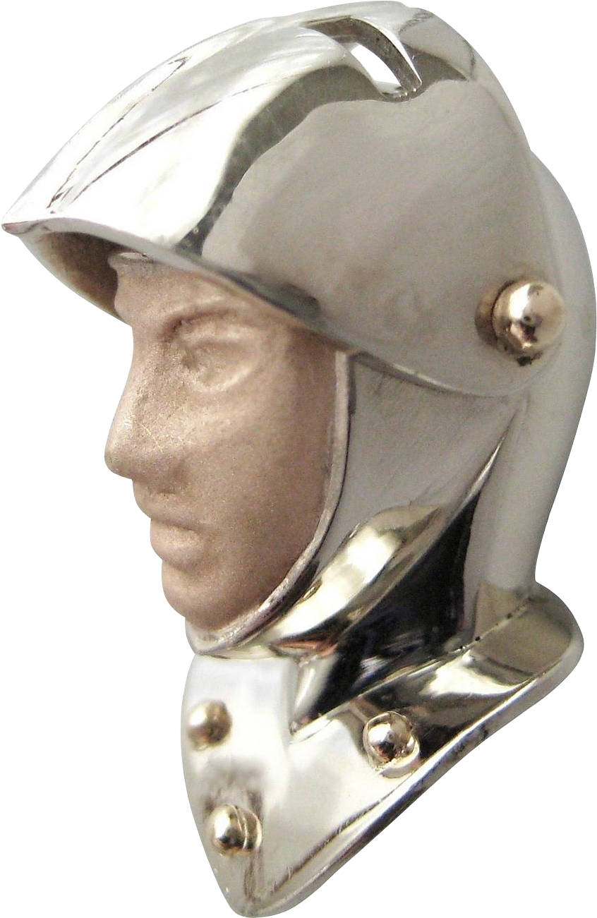 Gold & Enamel Knight Helmet Pendant By Gandsco On Ruby - Hard Hat (1300x1300), Png Download