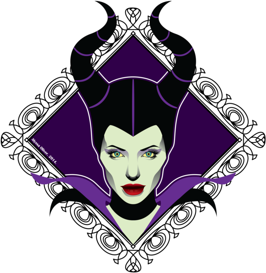 By Alyoh On Deviantart Clipart Royalty Free Stock - Maleficent Drawing (894x894), Png Download
