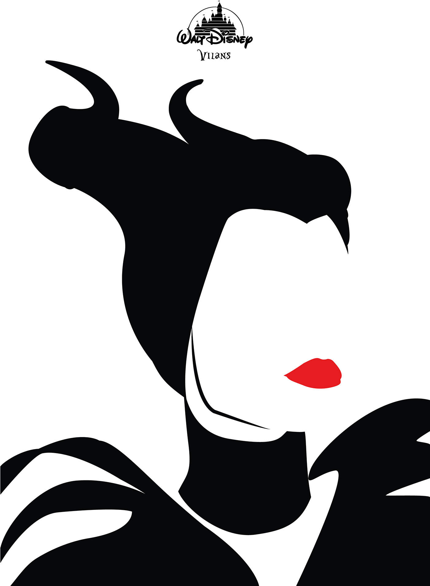 Minimalistische Poster Ontwerpen Van Je Favoriete Disney - Disney Villains Svg (1400x1980), Png Download