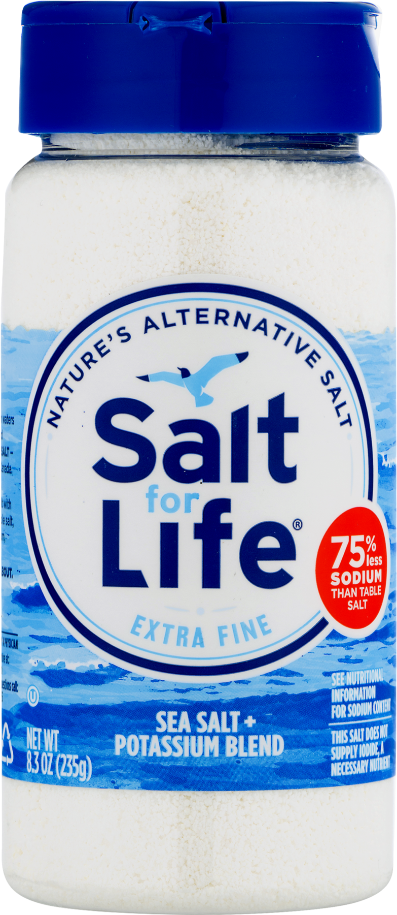 Salt For Life Sea Salt Plus Potassium Blend, 15.2 Ounce (1800x1800), Png Download
