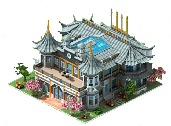 Oriental Palace - Chinese Architecture (560x413), Png Download