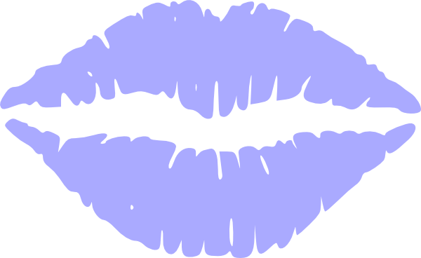 Purple Lips Clip Art At Clker Com Vector Online Royalty - Personalised Hen Party Night Do Sash In Pink/birthday (600x368), Png Download