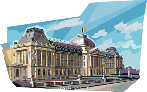 Royal Palace Brussels, Belgium Royalty Free Vector - Royal Palace Clipart (480x303), Png Download
