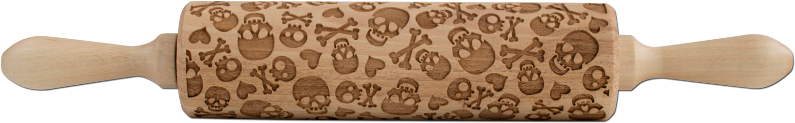 Engraved Rolling Pin - Leaf (2048x1365), Png Download