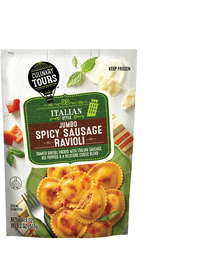 Italian Style Jumbo Spicy Sausage Ravioli - Culinary Tours Spicy Sausage Ravioli, Jumbo, Italian (900x900), Png Download