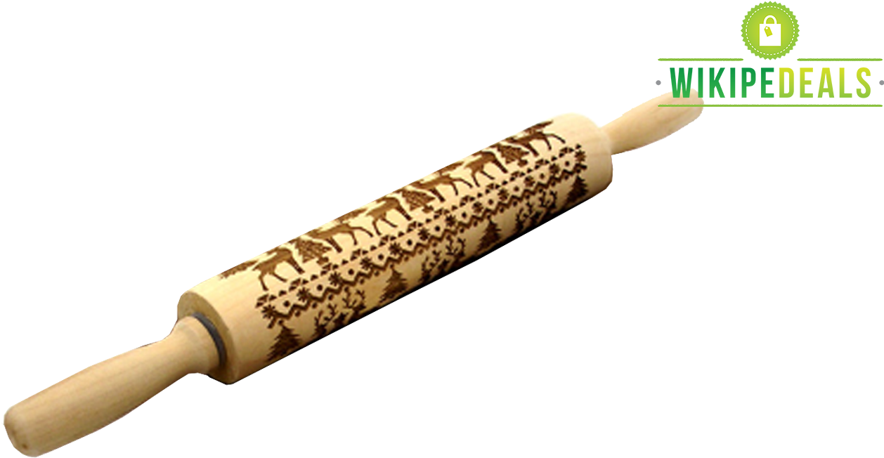 Yuletide Rolling Pin - Rolling Pin (1460x860), Png Download
