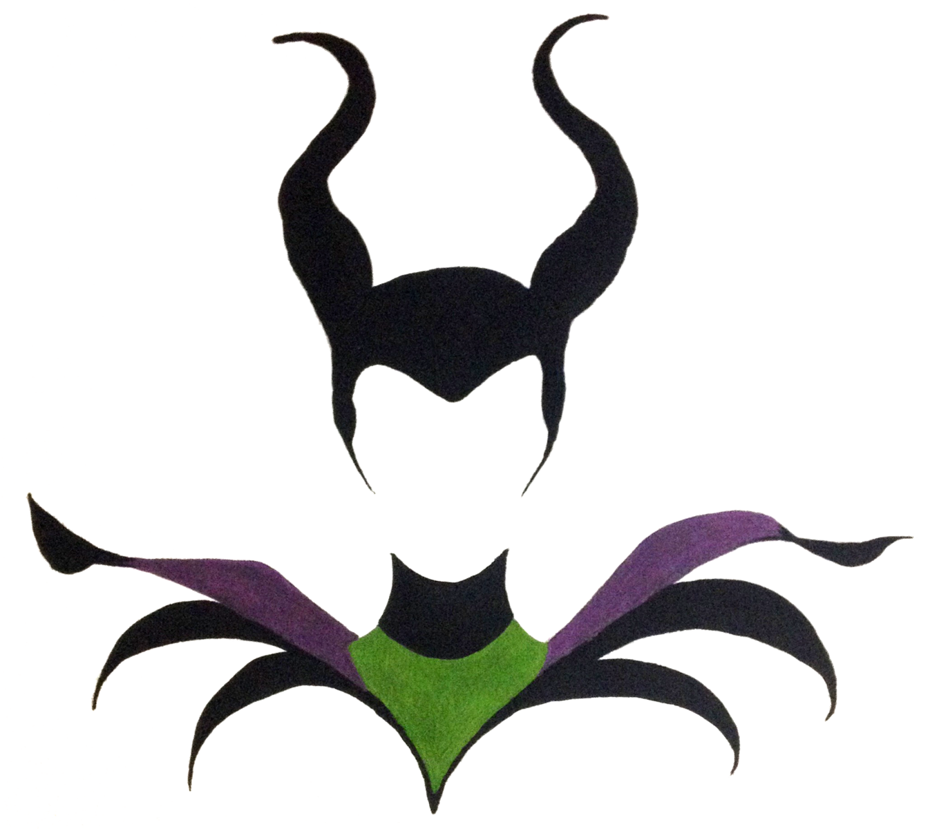Maleficent - Cartoon (1346x1200), Png Download