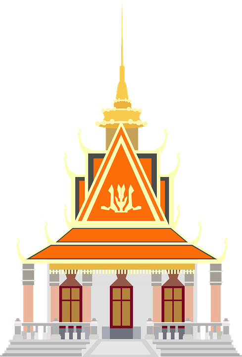 Pagoda In Cambodia Png (489x720), Png Download