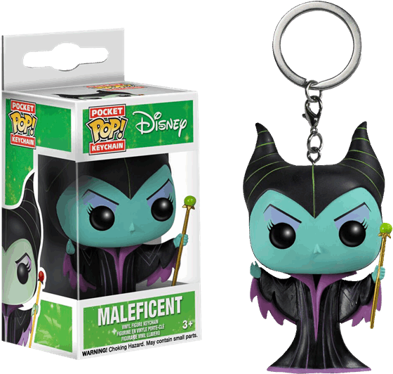 Maleficent Pocket Pop Vinyl Keychain - Disney Maleficent Pocket Pop! Vinyl Key Chain (600x600), Png Download