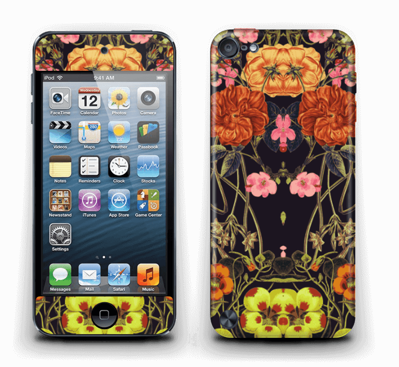 Floral Crossings In Orange - Apple Ipod Touch (product)red (5th Generation) - 16 (800x736), Png Download