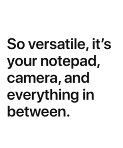 So Versatile, It's Your Notepad, Camera, And Everything - Leo (249x300), Png Download