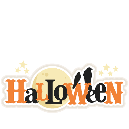 Halloween Title Svg Scrapbook Title Svg Cutting Files - Halloween Title (432x432), Png Download
