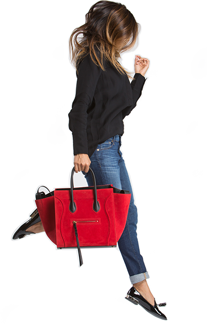 Model Jumping Image - Girl (419x654), Png Download