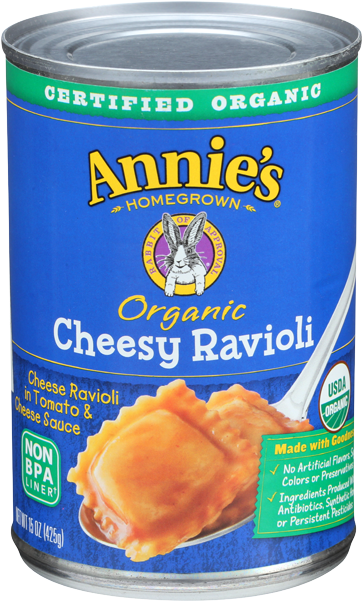 Annie's Homegrown Organic Cheesy Ravioli-15 Oz - Annie's Homegrown Organic Cheesy Ravioli In Tomato (650x650), Png Download