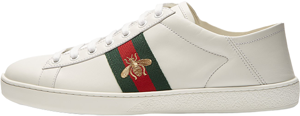 If You'd Like To Get Your Own Two-way Gucci Sneakers, - Gucci Women's New Ace Embroidered Leather Sneakers (640x387), Png Download