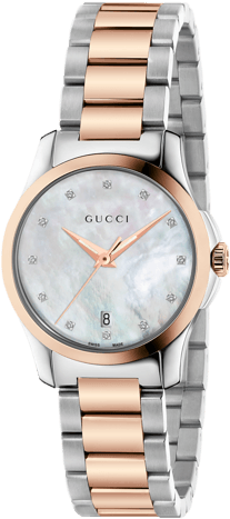 Gucci G Timeless Silver Dial Two Tone Women's Watch (700x700), Png Download