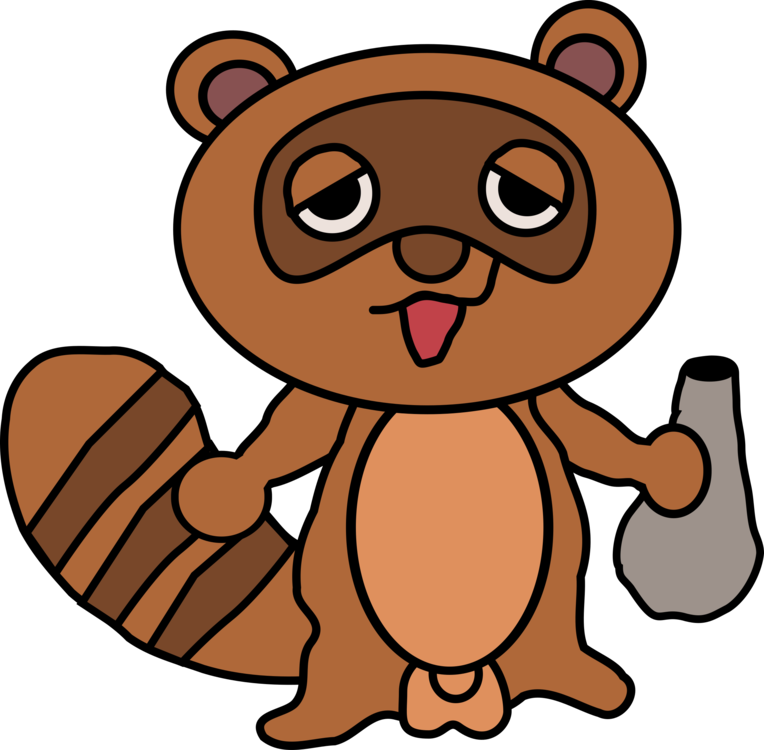 Japanese Raccoon Dog Drawing Cartoon Comics Logo - Japanese Cartoon Animals (764x750), Png Download