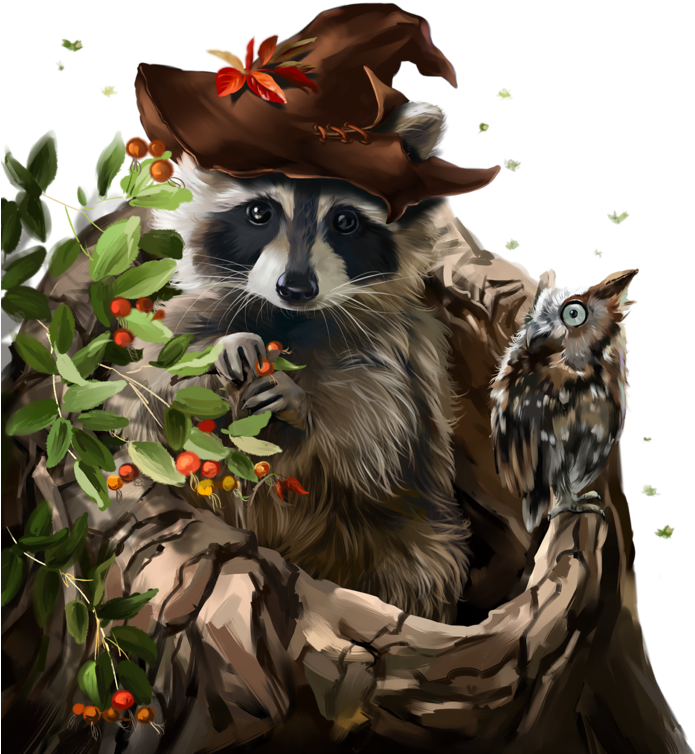 Liveinternet Explora Y Mucho Ms - Енот И Сова (718x800), Png Download