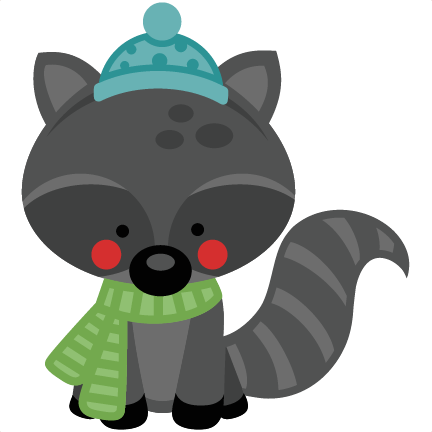 Boy Winter Raccoon Svg Scrapbook Cut File Cute Clipart - Mapache Animado En Png (432x432), Png Download