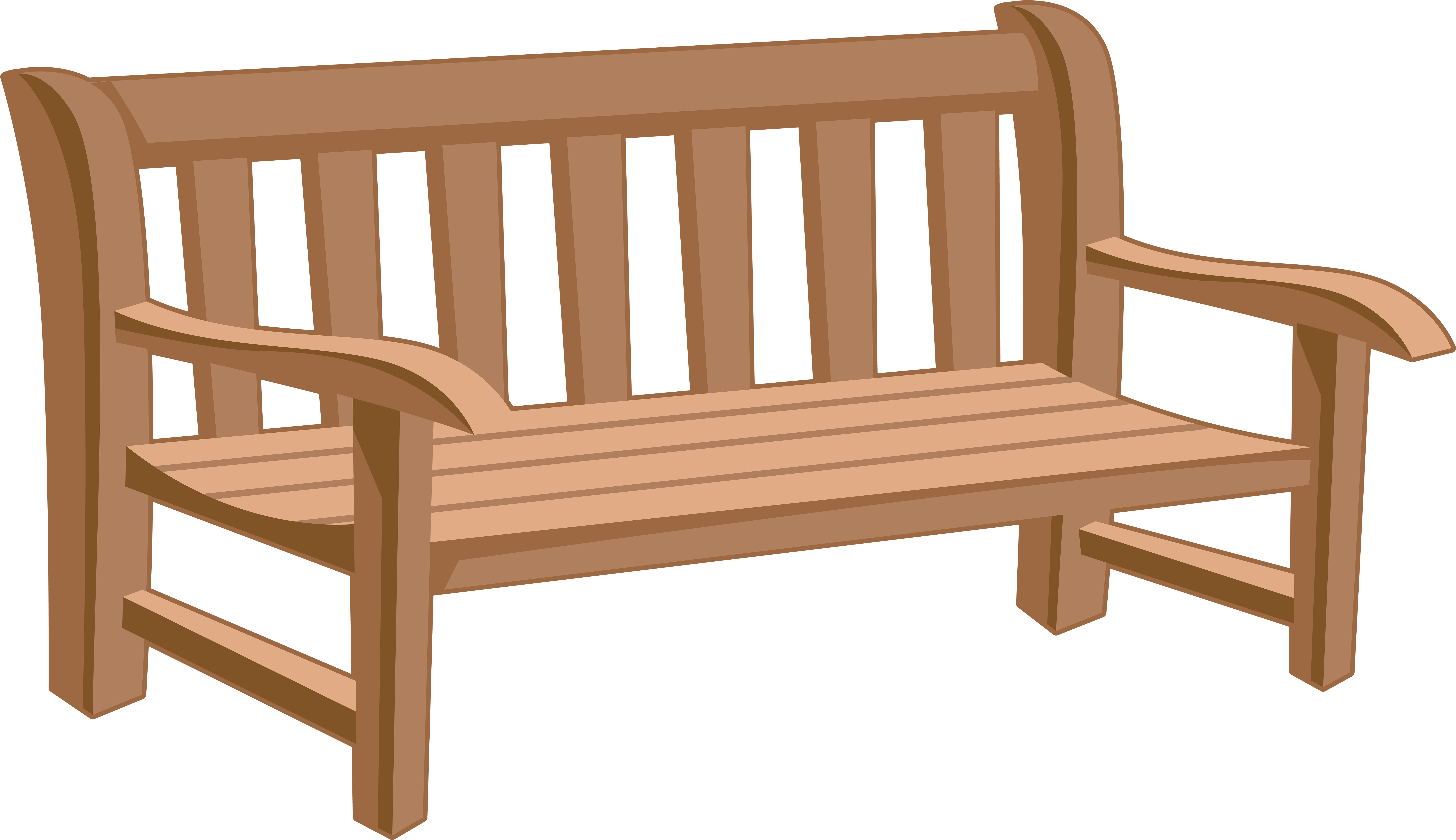 Park Bench Clipart (8000x4639), Png Download