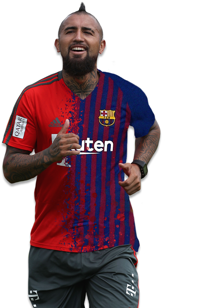 3 Aug - Arturo Vidal Barca Shirt (1080x1080), Png Download