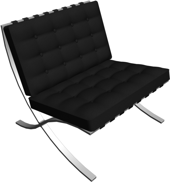 Barcelona Chair Background Png - Studio Couch (1000x1000), Png Download
