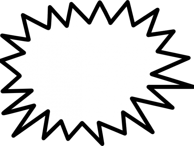 Banner Clip Callout Clip Black And White Download - Starburst Clipart (600x444), Png Download