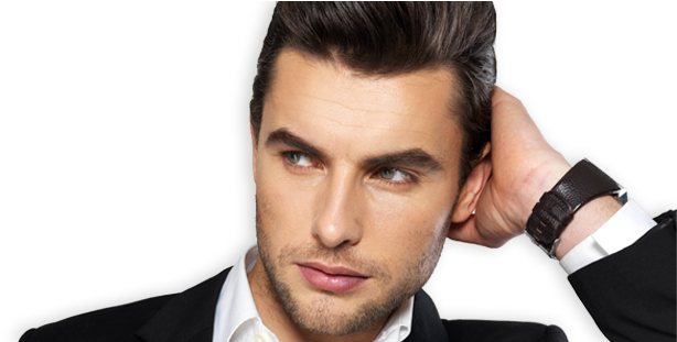 Visit Apollo Hair Center In Spokane, Wa For Attractive - Male Hair Model Png (703x310), Png Download