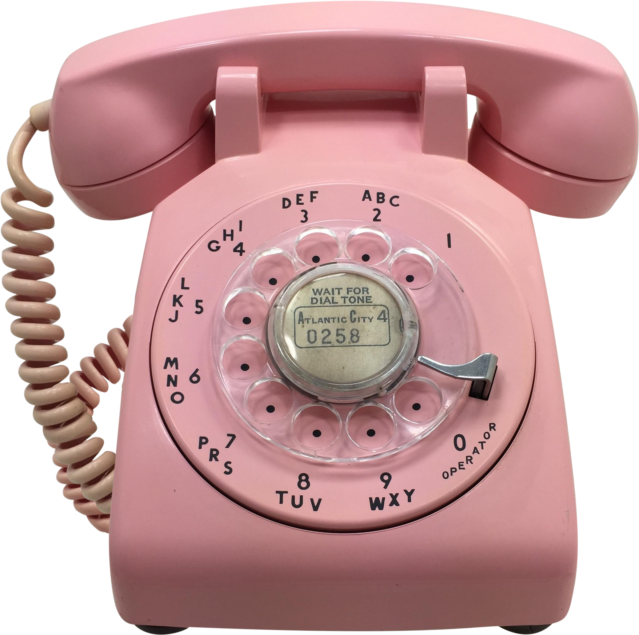 Pink 1964 Date Matched Rotary Dial Desk Phone - Pink Rotary Phone Transparent (2318x2318), Png Download