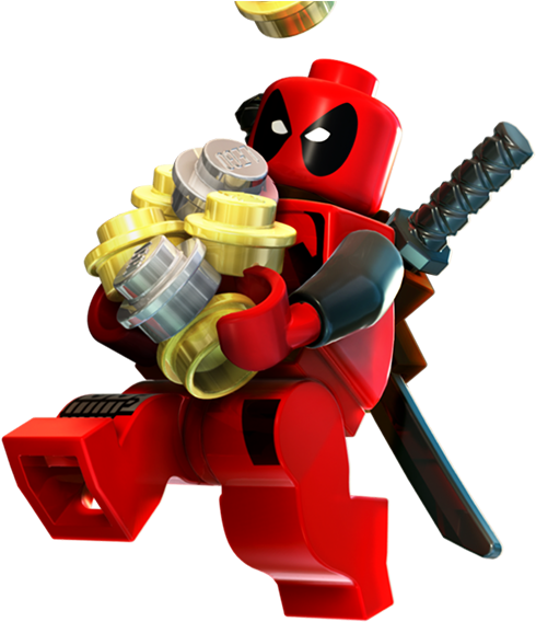 Lego Png High-quality Image - Lego Marvel Super Heroes Deadpool (560x567), Png Download
