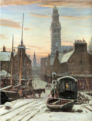 A View Of William Street From Mid Quay, Greenock - Greenock Paintings (600x400), Png Download