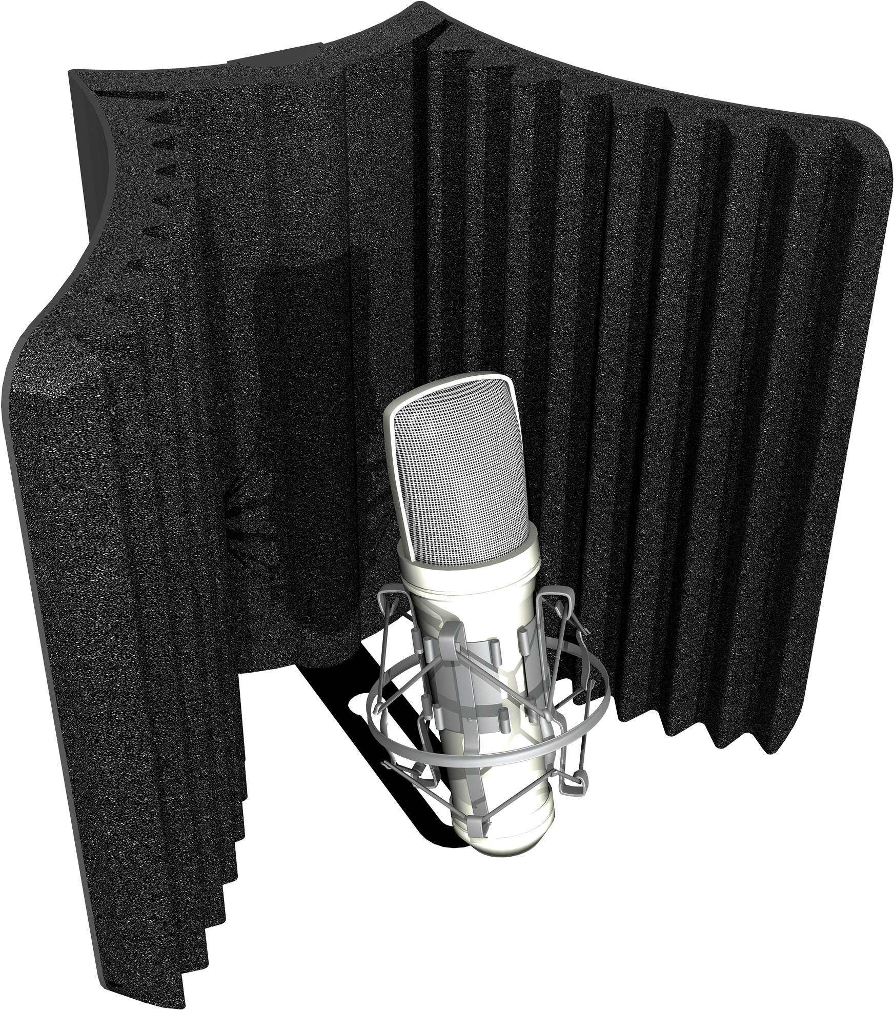 View Larger - Auralex Acoustics Mudguard V2 Microphone Shield With (1800x2026), Png Download