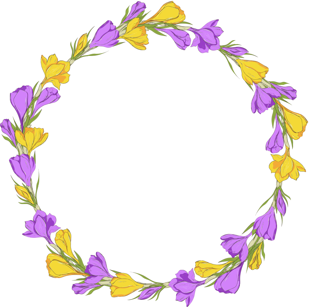 This Graphics Is Simple Design Purple Yellow Two Color - Flower (1024x1016), Png Download