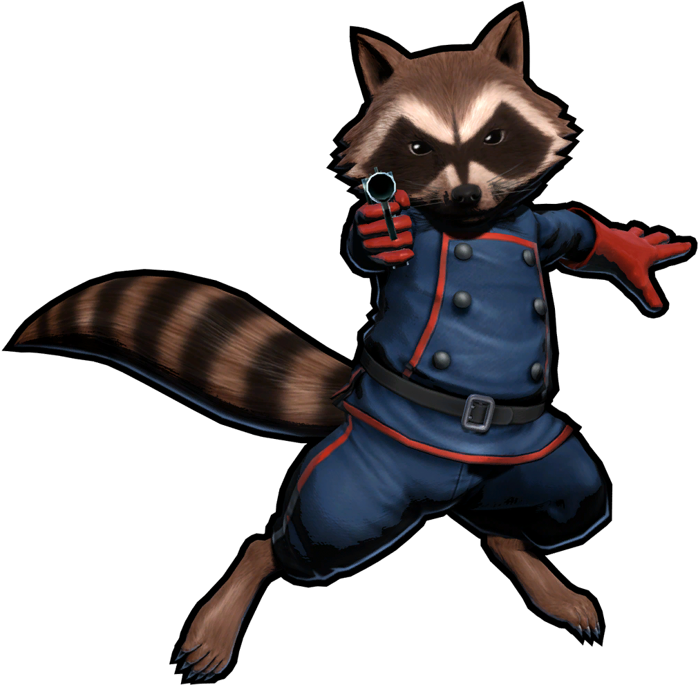 Rocket Raccoon - Rocket Raccoon Marvel Vs Capcom 3 (1024x1024), Png Download