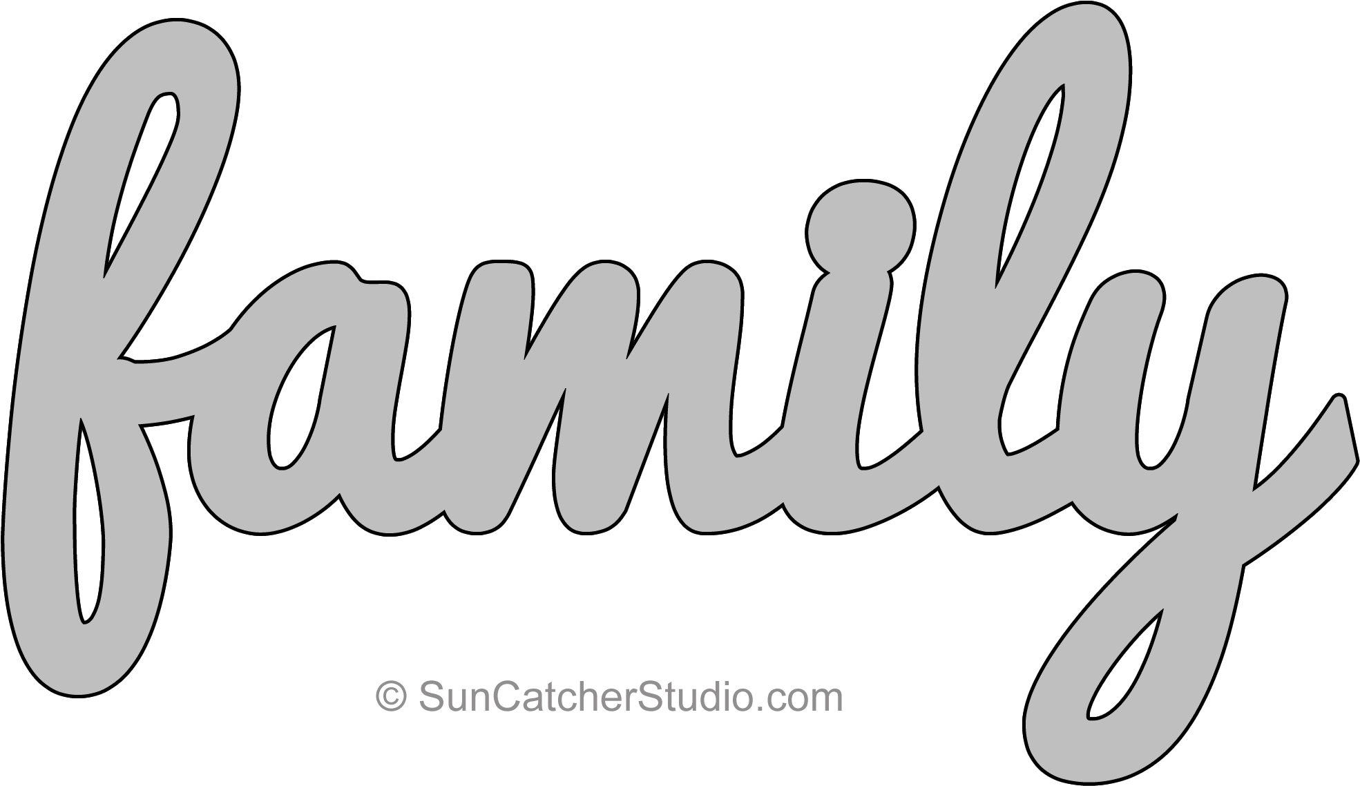 Filigree Clipart Free Download On Rpelm Free Stock - Family Stencil Printable (2000x1232), Png Download